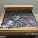 144" Extra Wide Baby Gate with Door, Configurable 6 Panels Baby Fence, Fireplace Gate with Anti-Trip Pedal, Family Essentials Safety Gate for Child Dogs Pets, 28'' Tall Black