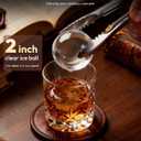 EXNOS 2" Ice Ball Maker, 4 Ice Spheres in 35min, 144pcs/Day for Whiskey