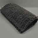 BOANKODU Bathroom Rugs 15x23, Extra Soft Absorbent Chenille Bath Rugs, PVC Backing Quick Dry, Machine Washable Bath Mats for Bathroom Floor, Tub and Shower, Home Decor Accessories, Dark Grey