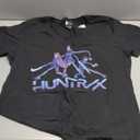Womens Kpop Demon Hunters Huntrix Ready for Battle Poses V-Neck T-Shirt XXL