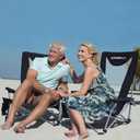 Portable Beach Chair for Adults with Cup Holder Hard Arm Folding Lawn Chairs for Outdoor Activities, Camp, Sports, Beach, Travel & Picnic, Supports up to 400 lbs, Two Packs