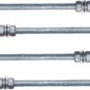 J-Bolt Post Hinge with 5/8" Hinge Pin Galvanized Post Gate Hinge for Chain Link Fence, Washers & Nuts Included (10" (4 Pcs))