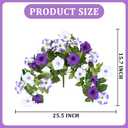 Waipfaru Artificial Flowers for Outdoors, 2Pcs Artificial Petunias UV Resistant Realistic Silk Petunias Fake Flowers for Indoor Outdoor Planters Home Garden Yard Porch Balcony Window Decor, Purple