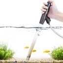 Aquarium Vacuum Gravel Cleaner Adjustable, Aquariums Siphon Fish Tank Cleaner, Manual Python Water Changer with Air Push Button, Fishtank Vacuums Cleaning Kit for Suck Manure Wash Sand