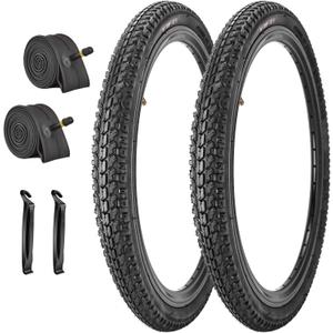 SIMEIQI 2 Pack 20"x1.75" Bike Tires and Inner Tubes 20x1.75/2.125 Compatible with 20x1.5/1.75/1.95 Inch Bike Rim for Hybrid Trail Mountain Urban BMX Bicycles