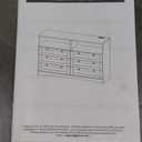 GarveeLife Black Dresser for Bedroom with 6 Drawers, Large Wooden Bedroom Dressers with Power Outlet and Led Lights, 55 in Wide TV Dresser, Wood Modern 6 Drawers Dressers & Chests of Drawers for Room