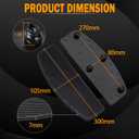 PBYMT Front Footboard Rubber Insert Rider Footboard Floorboard Foot Peg Footrest Pad Compatible for Harley Touring Softail Road King Electra Glide 1986-Later