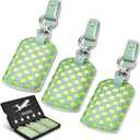 Luggage Tags for Suitcases Travel Accessories: Leather Luggage Tag 3 Pack TSA Approved Airplane Travel Essentials for Women, Bag Tags for Luggage Long Flight Must Haves Travels Gift Airport Essentials, mint green