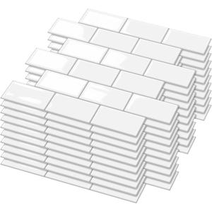 Peel and Stick BacksplashJoysticky 10-Sheet Peel and Stick Backsplash, 12" * 12" Laser Crystal Texture Stick on Tiles Backsplash for Kitchen & Bathroom，Thicker Design Peel and Stick Wall Tiles