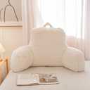 Ivory Reading Pillow, 18.5" Bed Wedge Pillows with Arms, Large