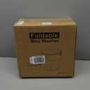 5.0 New Upgraded Portable Washing Machine 16L Mini Foldable Washer [SGS certified German high-efficiency motor] [Hidden UV-C cleaning]Foldable Design Ideal for Hotel, Home, Apartment and Campain (Grey)