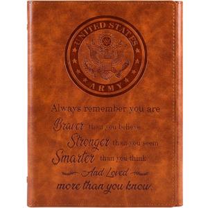 Inspirational Christian Gifts For Men,Bible Notebooks For Note Taking Refillable Journal,Leather Book Cover Joshua 1:9 Church Notes Journal,Religious Mothers Day Gifts (Joshua 1:9)