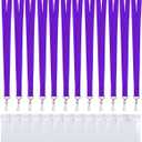 CANWELUX 12 Pack Bright Neon Purple Breakaway Lanyard with Thick ID Holder Badges for Adult, School, Work (Neon Purple,12Pack)