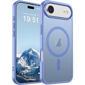 SUPFINE Magnetic for iPhone Air Case (Compatible with MagSafe)(Military Grade Drop Protection) Slim Translucent Matte Shockproof with Anti-Fingerprint Phone Cover for 17 Air, Blue Purple