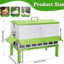 Chicken Feeder 80lbs Large Capacity Metal Poultry Feeder No Waste,23.7” x 14” x 12”, Gravity Chicken Feeder for 20 Chickens,Ducks & Poultry with Secure Locking Lid