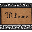 BirdRock Home Classic Welcome Brush Coir Doormat with Black Rub - 24 x 36
