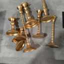 Candlestick Candle Holders Gold: Tall Taper Candles Stick Holder Wedding Decor Set of 10 Dinning Table Centerpiece Vintage Metal Candle Stand