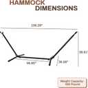 Elevon Hammock Stand, Heavy Duty Adjustable Steel Hammock, 9-Foot, 450-Pound Capacity, Weather Resistant and Easy to Assemble