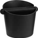 6.3Inch Knock Box Large Espresso Knock Box Shock-Absorbent Knock Box Espresso with Removable Knock Bar and Non-Slip Base Espresso Machine Accessories for Home/Office