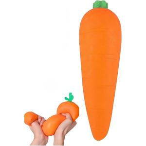 Carrot Squishy, Slow Rising Stress Relief, 2026 New Realistic Carrot-Shaped Squeeze Ball, Soft Cute, Anxiety Relief Dough Decompression Gift