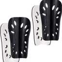 Youth Soccer Shin Guards for Kids Shin Pads Child Calf Protective Gear Protective Soccer Equipment for Boys Girls Toddler Teenagers 3-15 Years Old (Black + Black)