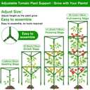 6 Pack Tomato Cages for Garden, Tomato Cage Trellis, Garden Cage Heavy Duty, 
Color	6 Pack
Material	Plastic
Brand	Tetutor
Product Dimensions	13"W x 41.3"H
Item Weight	2.95 kg