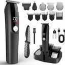 Beard Trimmer for Men Hair Clippers - 6 in 1 Professional Grooming Kit Cordless Hair Clipper Trimmers Set Waterproof,Electric Shaver Razor for Face Nose Body Mustache (Gray)