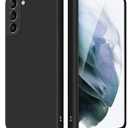 GiiYoon Silicone Case Compatible with Samsung Galaxy S21 5G, Full Body Silky Soft Touch Phone Case with Camera Protection, Shockproof Cover with Microfiber Lining, Black