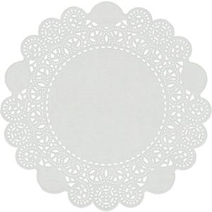 AmerCareRoyal 6“ Disposable Paper Lace Doilies, White, Case of 10,000