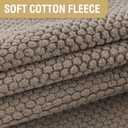 H.VERSAILTEX Waterproof Couch Cover Plush Sofa Cover with Strap Soft Anti Slip Sofa Slipcovers for 4 Cushion Sofa Couch Protector Cover for Dogs Cats Kids,36x96'',Khaki