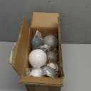 Waipfaru 28Pcs Large(3.15/2.36") Neutral Textured Christmas Balls Ornaments Vintage Rustic Christmas Tree Decorations Shatterproof Hanging Ball for Xmas Farmhouse Decor(Winter Twilight Color) (White Gray and Dark Blue)