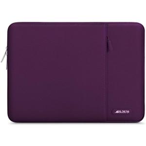 MOSISO Laptop Case 13.3 inch, 13-13.3 inch Laptop Sleeve Compatible with MacBook Air/Pro 13 / Pro 14, HP Dell ASUS Lenovo Notebook, Polyester Vertical Computer Sleeve Bag with Pocket, Magenta Purple