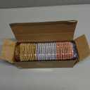 Layhit 600 Pcs Square Mini Foil Cupcake Liners Disposable Brownie Square Baking Cups Foil Muffin Liners Cupcake Papers Party Supplies for Weddings Birthdays Baby Showers (Bright Color)