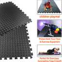 Walsai Exercise Mats Puzzle Foam Mats Gym Flooring Mat Cover 20 SQ.FT Interlocking Foam Mats with EVA Foam Floor Tiles for Home Gym Equipment Workouts (20pcs Black Exercise Mats)