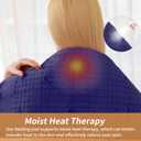 Massaging Weighted Heating Pad for Back Pain Relief,Heating Pads for Neck, Shoulder,Cramp,Portable Heated Pad with 3 Heat Settings & 6 Massage,18 Relaxing Combinations,Auto Off,12"*24",Dark Blue