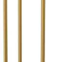 C Shaped End Table, Couch Side Tables for Living Room, Round Sofa End Table with Metal Frame, Small Wooden Snack Table for Bedroom, Small Spaces, Easy Assembly (Gold)