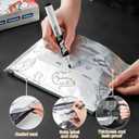 30PCS Reusable Aluminum Foil Sealable Storage Bags, Resealable Vacuum Zipper Pouches for Food, Stand Up Foil Sealable Bags with Label and Zip Lock for Vegetable Fruit Meat (3 Size)