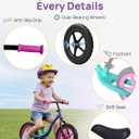 KRIDDO Toddler Balance Bike 2 Year Old, Colorful Lighting Kids Balance Bike for 2-5 Years Old, 12 Inch Balance Bicycle with Riding Buddy, Tool-Free, Adjustable Seat, Handlebar, Gift for 2-3 Girls Boys