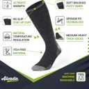 Alvada Mens Merino Wool Crew Socks Thermal and Warm Socks for Winter Work Hiking Running 3 Pairs (Gray)