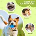 GLURUITE Rope Ball Dog Toy 12.59 Inches Chewing Ball for Molar Teeth Cleaning Interactive Outdoor Training Tug of War Toy for Small Medium and Larger Breeds Blue