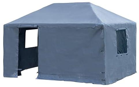Sojag Universal Winter Cover Plus for Tall Gazebos, Storage for Grill & Patio Furniture, Flame and Weather-Resistant, 10' x 12', Grey