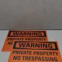 "Warning - Private Property, No Trespassing, No Parking" Label by SmartSign | 10" x 14" 3M Reflective Laminated Vinyl