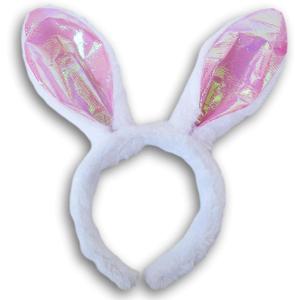 Cute and Adorable Kids' Easter Bunny Ears Headband - 1 Piece (Shiny Pink)
