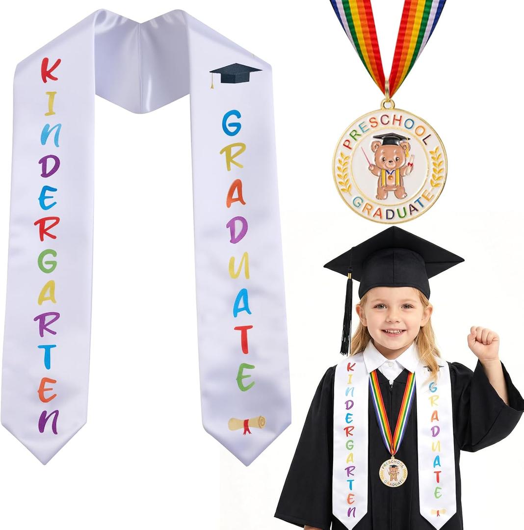 NNG Kindergarten Graduation Stole and Medal Set,2026 Graduation Sash with Award Medal,Graduation Gift for Ceremony Party Favor