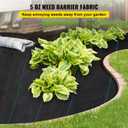 VEVOR Weed Barrier Landscape Fabric, Heavy Duty 5x250FT 5oz Woven Garden Fabric Weed Barrier, Weed Control Fabric Ground Cover, Geotextile Fabric, Weed Block Gardening Mat, Driveway Fabric Landscaping