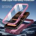 FNTCASE for iPhone 17 Pro-Max Case: Military Grade Drop Proof Protection Mobile Cover with Kickstand | Matte Textured Rugged Shockproof TPU | Protective Sturdy Phone Case - 6.9 inch Rose Pink