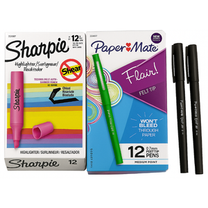 Office Set Highlighters 7 PCs, Pens 2 Pcs, Pens 12 Pcs Office Set Highlighters 7 PCs, Pens 2 Pcs, Pens 12 Pcs