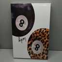 Vintage Lucky 8 Ball Poster, Retro Pool Hall Wall Art 3 Canvas for Bedroom Living Room Decor 20x30inch(50x75cm) Frame-style