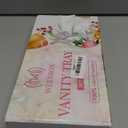 Weenson Gold Bathroom Vanity Tray for Countertop Makeup Perfume Jewelry Decor Candle Keys, Bamboo Kitchen Tray for Soap Dispenser Spice, Small Toilet Tray Nightstand 7.9" L x 4" W x 0.79" H