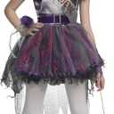 Spooktacular Creations Zombie Prom Queen Costume for Girls, Halloween Costumes for Kids, Zombie Princess Outfit for Girls (Large(10-12 yrs), Purple)